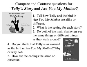 Resources for parents and teachers Comparing and Contrasting Telly and Are You My Mother black & white